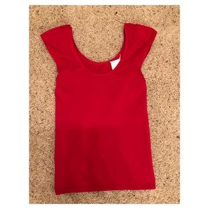 BCBG MaxAzria Red Cap Sleeve Top